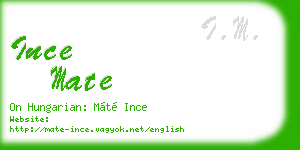 ince mate business card